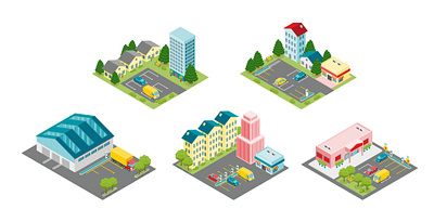 City isometric illustrations city illustration electric vehicles ev charging infographic isometric sustainable energies vector illustration