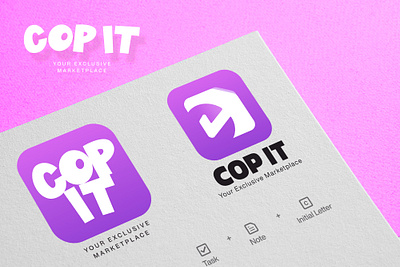 Cop it logo app app concept branding color design designer logo