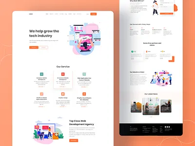 Digital Agency Landing Page agency agency landing page agency web template agency website alifemu digitalagency figma figma web template landing page ui design