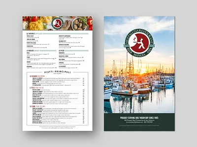 Mezza Luna Menu Redesign branding coastal design dinner menu fine dining graphic design italian menu menu design menu layout print print design print menu restaurant restaurant branding restaurant design restaurant menu typography