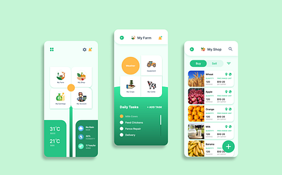 My Farm App branding design farm graphic design mobiledesign mockup ui