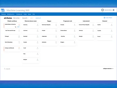 🗂 ML360 🗄 Platform design interface music ui ux