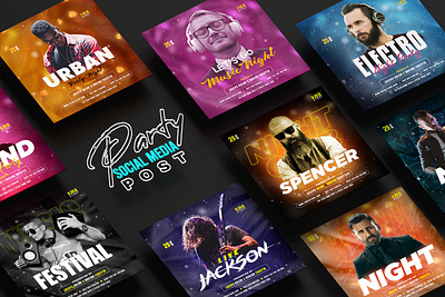 Live music concert DJ party flyer instagram social media post ba promotion