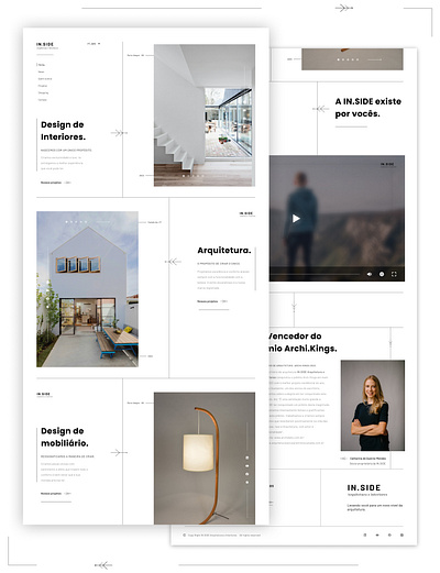 IN.SIDE • Architecture Landing Page branding design digital product graphic design landingpage ui ui design
