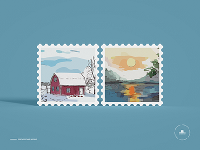 Free Postage Stamp Mockup stamp mockup