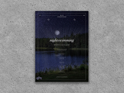 Nightswimming - REM design lettering