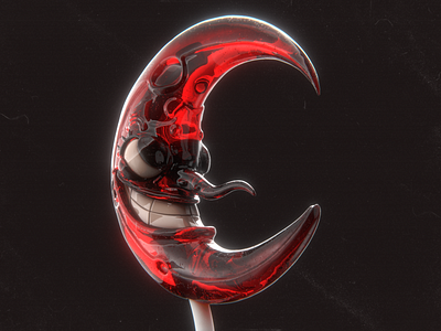 Cuphead - Moon 3d cuphead design glassart modeling sculpture