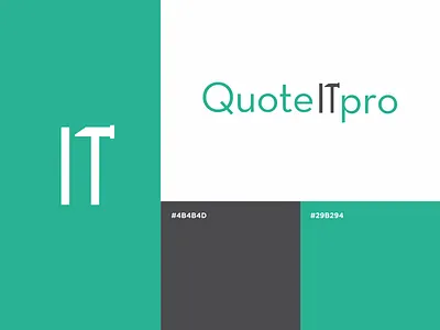 Quote IT Pro Logo Design branding design graphic design logo