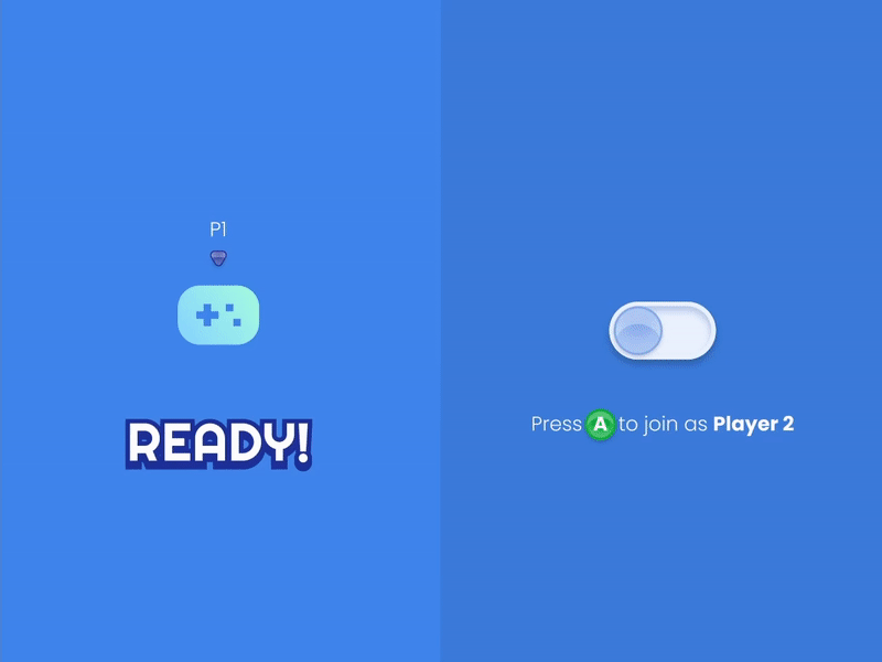 [Animated UI] Player Ready Screen animated animated ui animation app application design design trend interaction interaction design jellymorphism minimal motion design motion graphic motion graphics smooth trend ui ux