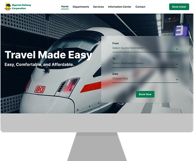 Nigerian Railway Landing Page Redesign branding ui visual web