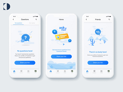 "ASK ME" Web App - Empty State l UI Design 3d animation app design brand design branding graphic design logo logo brand design logo design mobile app design motion graphics ui ui design ui ux ui ux design web app design web design