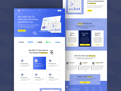 Saas Landing Page Design finance website design saas design saas landing page design saas website design saas website landing page deisgn ui kit ui trending design ui ux design