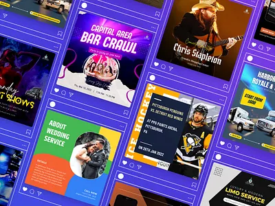 Light House Party Bus - Social Media Marketing Template branding graphic design