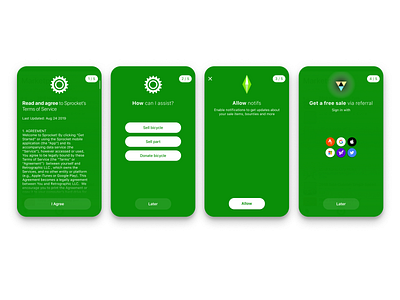 Sprocket iOS Onboarding w Added Notifs Prompt alert alerts allow app blocker diamond get started ios iphone notif notification notifications onboarding plumbob prompt sign in sign up sims sprocket ux