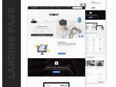 Techable Landing Page design graphic design landing page ui ux vector website design