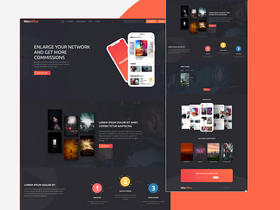 HitsOffice Landing Page design landing page ui ux website design