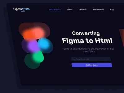 UI Design Figma to Html design figma glass html langing page ui ux web webdesign website