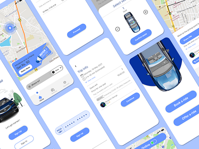 CARPOOL-RIDE SHARING app branding design graphic design illustration logo typography ui ux vector