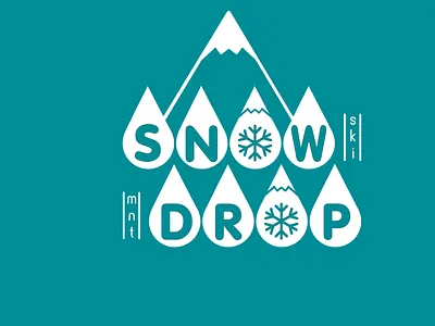 Ski Mountain logo - Snow Drop #dailychallenge day 8 branding dailylogochallenge design graphic design logo optional mark vector