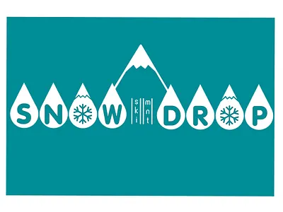 Ski Mountain logo - Snow Drop #dailylogochallenge day 8 (pt.2) branding dailylogochallenge design graphic design illustration logo modular vector