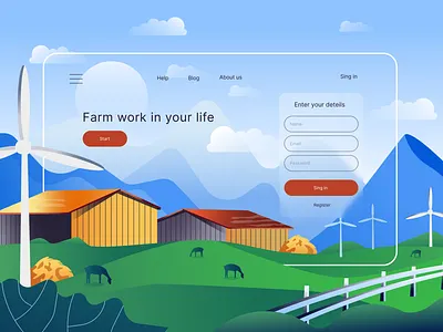 Landing Page app contour illustration design figma graphic design icon illustration ui ux vector