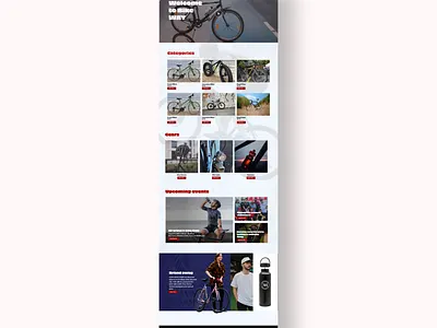 Bike cycle website design adobe xd design figma graphic design logo red typography ui ux web web design webflow