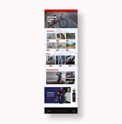 Bike cycle website design adobe xd design figma graphic design logo red typography ui ux web web design webflow