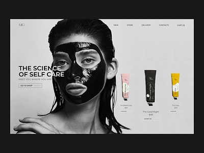 HOME PAGE | SKIN CARE | E-COMMERCE DESIGN branding concept design figma illustration logo ui ui concept uiux web web design web designer webdesigner website website design