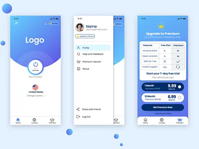Mobile UI design fintech graphic design illustration landing page minimal minimalist mobile mobile design mobile ui tech web trendy design typography ui ui design vector vpn web webpage website