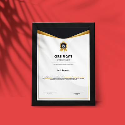 Certificate Design adverising branding design graphic design illustration logo mockup motion graphics ui