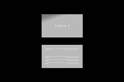 Table 7 — Business Card Design architectural architecture brand design brand identity branding business card card custom custom font custom type graphic design lettering logo logo design logotype marketing material minimal typography visual identity wordmark