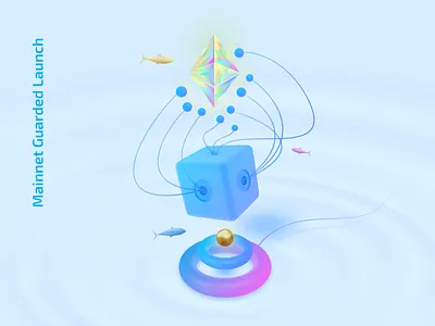 Blockchain Node Operators 3D illustration 3d blockchain illustration