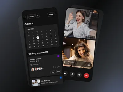 Calendar: Online events & classes app application calendar conference des e learning events mobile online courses planning schedule session ui ux