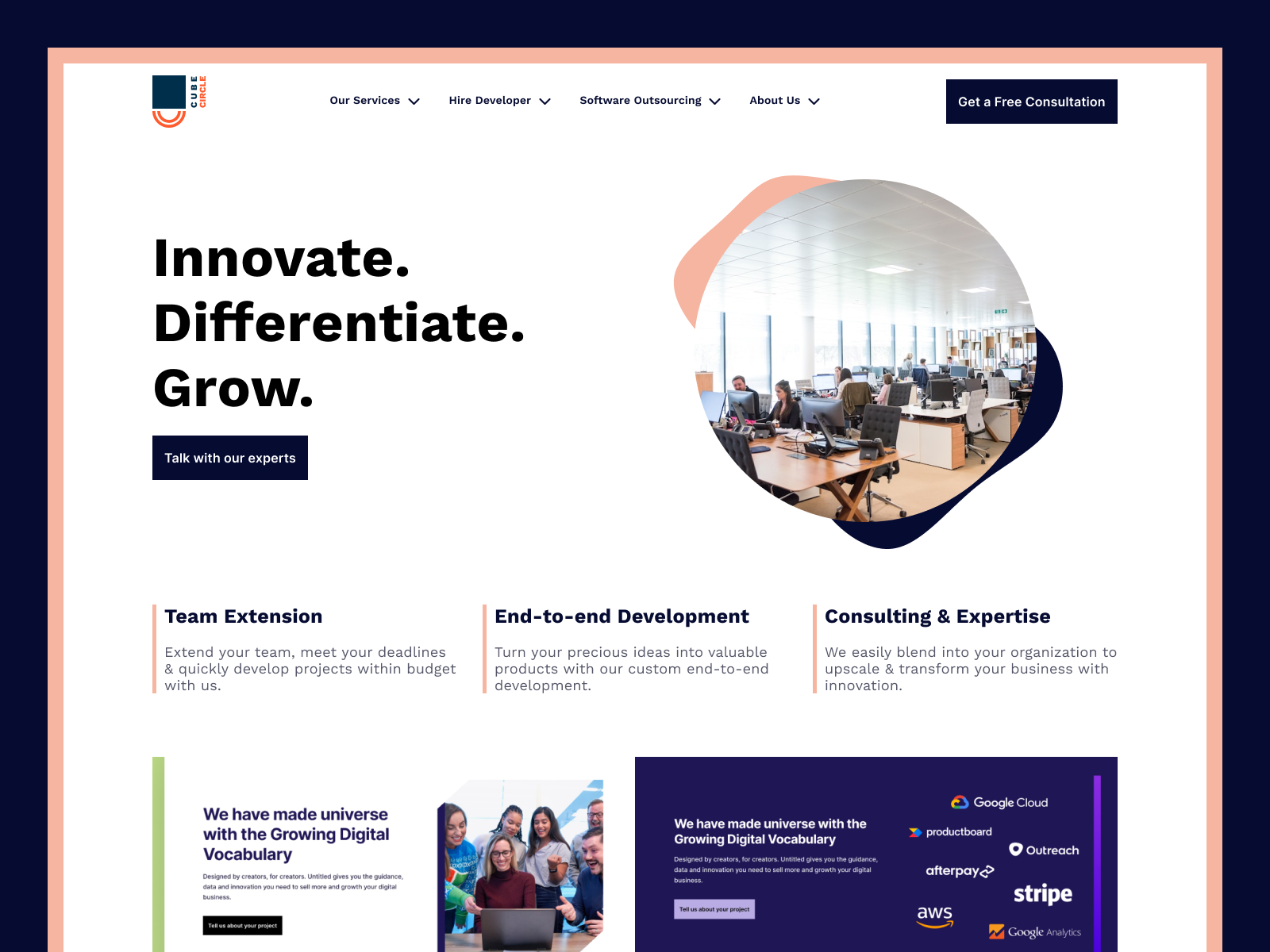 Example of Sleek & Minimal Web Design