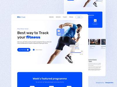 Fit&Freak Website UI Design 3d appdesign booking character design fitness houses landingpage sport ui ux web website workout