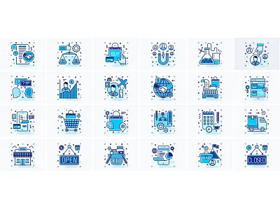 PopIcon BlueTone Shopping icon pack branding commerce design ecommerce graphic design icon icons set illustration logo shop shopping ui ux vector
