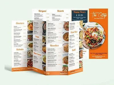 Leaflet Printing - A3 Takeaway Menu | MenuMa Print a3 folded leaflet printing