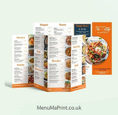 Leaflet Printing - A3 Takeaway Menu | MenuMa Print a3 folded leaflet printing