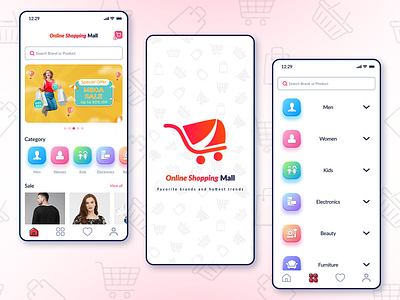 E-commerce App UI Design animation branding design figma graphic design illustration ui