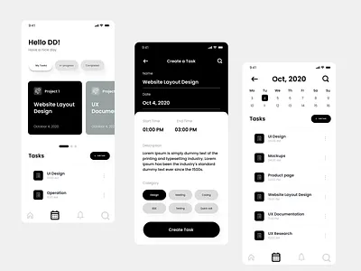 TO-DO List App app branding design ui