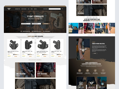 Website Redesign for Holster Company shop store ui