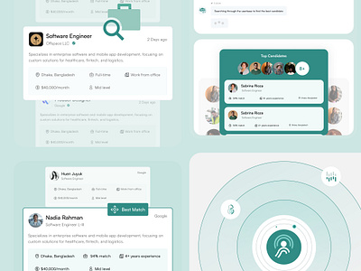 Profyl - Features Page Illustrations agency dashboard design job recruitment