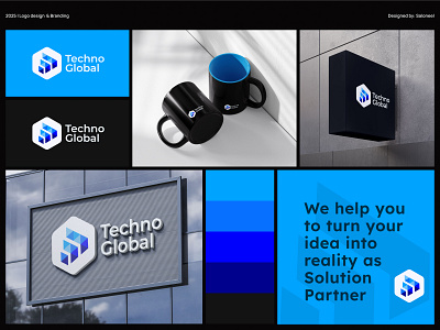 Techno Global- Corporate firm Logo & branding | Saloneel 2025 branding business corporate design logo neel litoriya professional saloni software startup visual