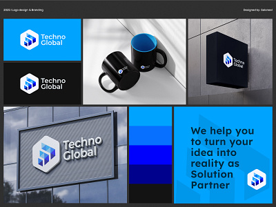 Techno Global- Corporate firm branding | Saloneel 2025 branding business corporate design logo neel litoriya professional saloni software startup visual