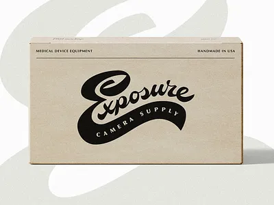 Exposure - logotype / packaging branding calligraphy concept custom exposure flow fun handmade identity lettering logo medicine packaging retro script standout type unique vintage