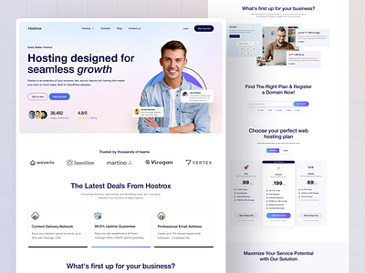 Hostrox Hosting Website best website design cloud computing cloud hosting domain homepage hosting design hosting management hosting platform hosting provider interaction landing page testing turjadesign ui virtual website web design webdesign website website design whmcs
