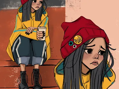 Bad day book illustration character design digital drawing illustration procreate visual design