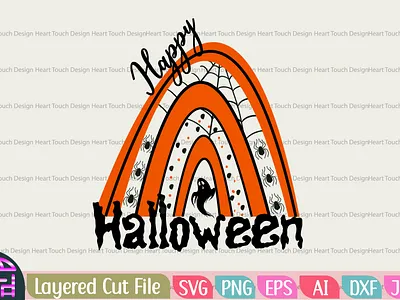 Happy Halloween Rainbow SVG boo graphic design halloween svg happy halloween png rainbow svg