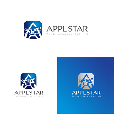 APPLSTAR logo concept branding business card design graphic design illustration logo typography ui ux vector