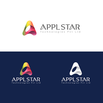 APPLSTAR logo concept branding business card design graphic design illustration logo typography ui ux vector